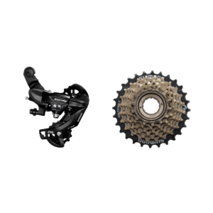 Freego eBike Shimano 7-Speed Drivetrain Kit with Rear Derailleur & Freewheel